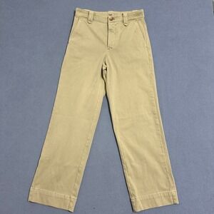Faherty Straight Leg Pants Mid-Rise Stretch Flat Front Beige Khaki Womens Size 0